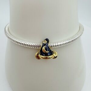 Pandora Gold and Navy Wizard Hat Enamel Charm
